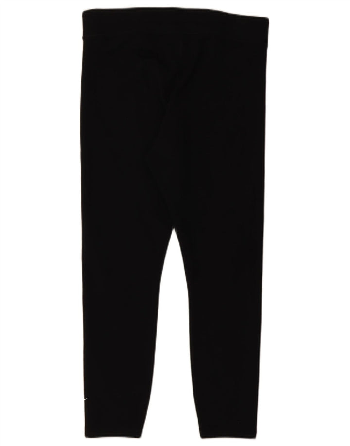 NIKE Womens Leggings UK 14 Large  Black Cotton