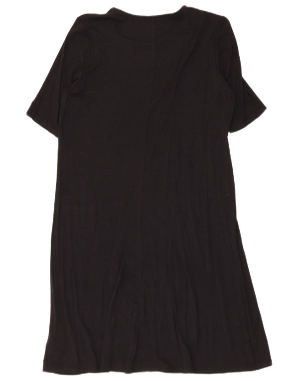Marks & Spencer T-shirtkjole til kvinder UK 12 Medium Black Viscose