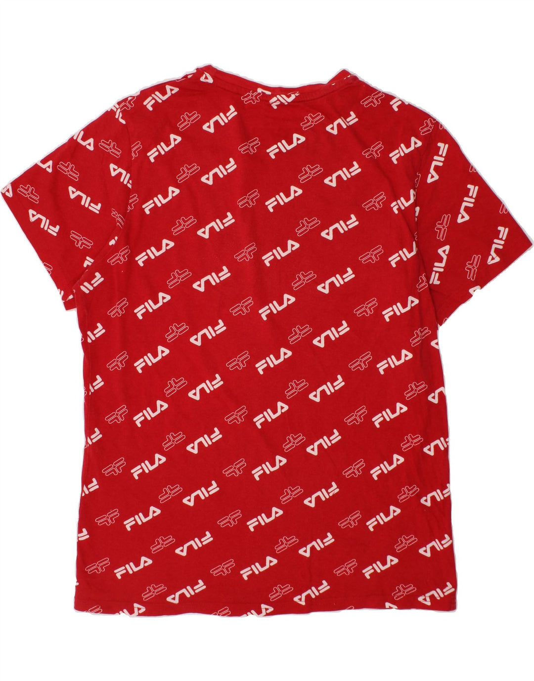 FILA Boys Graphic T-Shirt Top 13-14 Years Red Vintage Fila and Second-Hand Fila from Messina Hembry 
