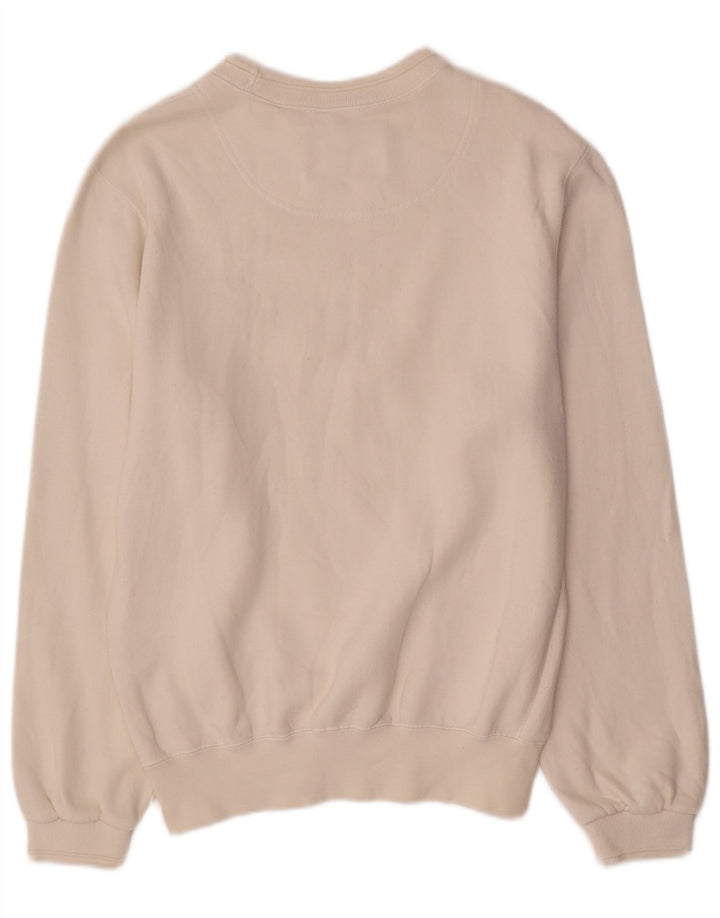Champion Mens Sweatshirt Jumper Small Off White Cotton