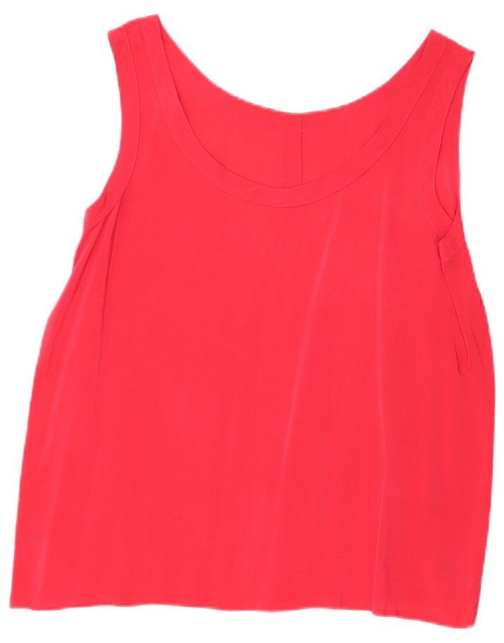 Vintage Womens Vest Top UK 12 Medium Pink