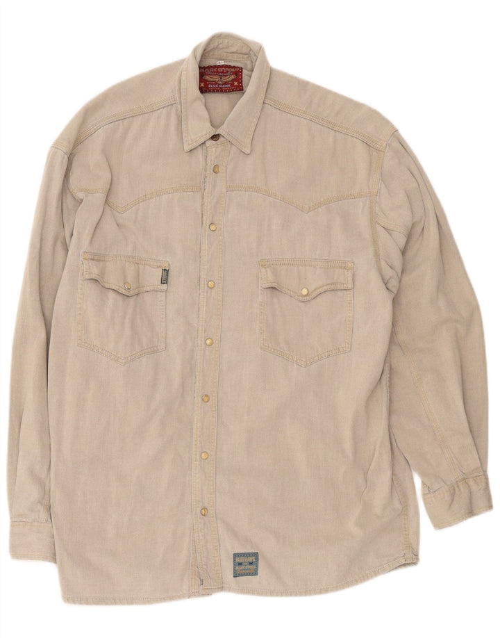 Marc O'Polo Herren Jeanshemd Large Beige