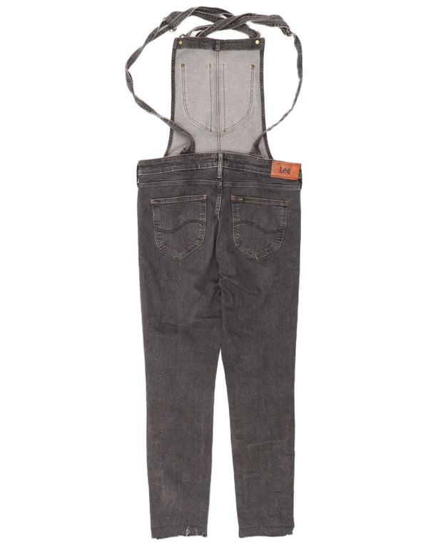 Lee Damesmæk Dungarees Skinny Jeans Medium W30 L28 Grå Bomuld