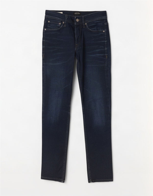 Jack & Jones Ανδρικό Tim Slim Jeans W30 L30 Navy Blue Cotton