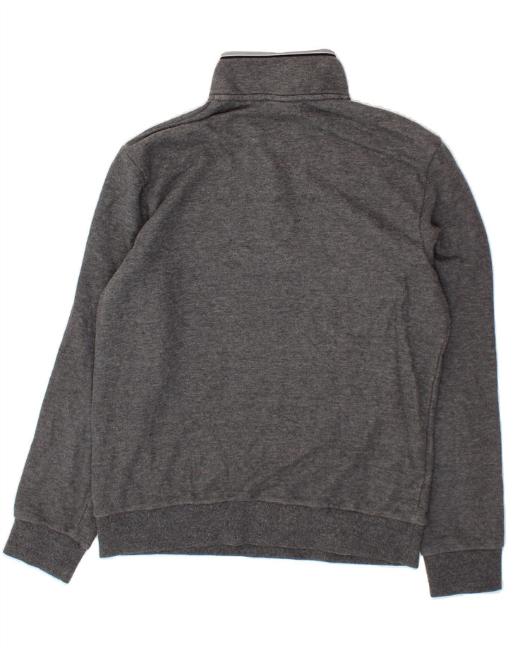 LOTTO Mens Zip Neck Sweatshirt Jumper Large Grey Cotton Vintage Lotto and Second-Hand Lotto from Messina Hembry 