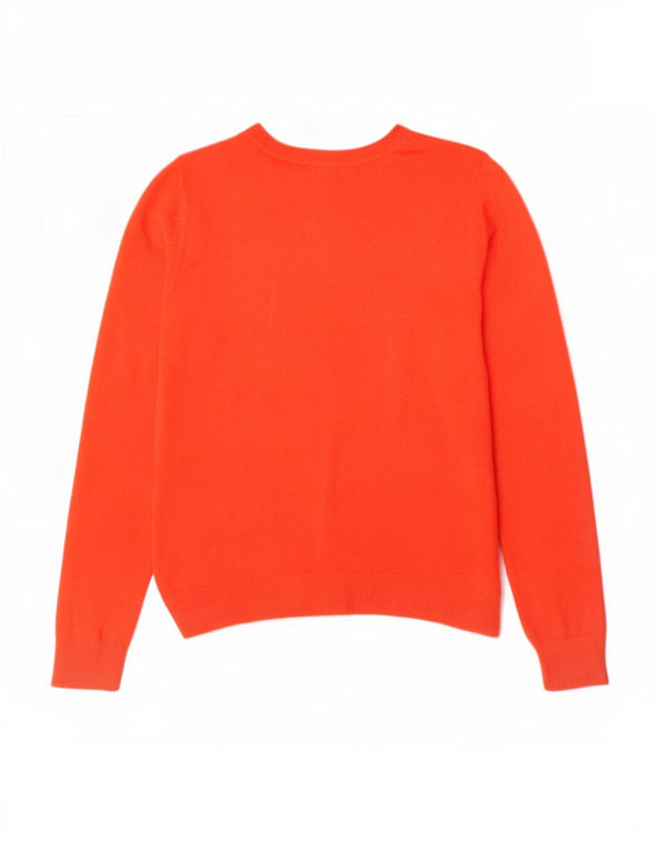Maglione maglione con scollo a barca da donna Marks & Spencer UK 12 Acrilico arancione medio