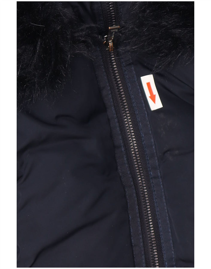 Giacca imbottita con cappuccio oversize da donna Monsoon UK 14 medio blu navy