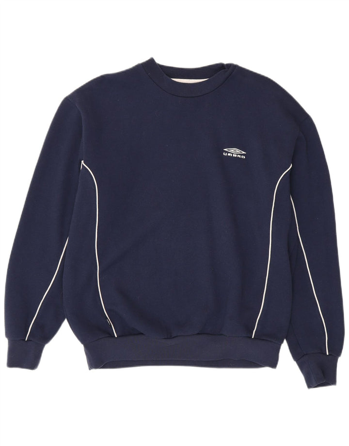 Umbro Mens Sweatshirt Jumper Medium Navy Blue Polyester