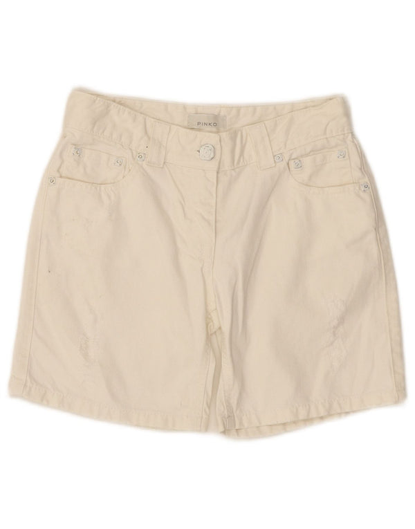 Pinko piger denim shorts 11-12 år store W26 hvid bomuld