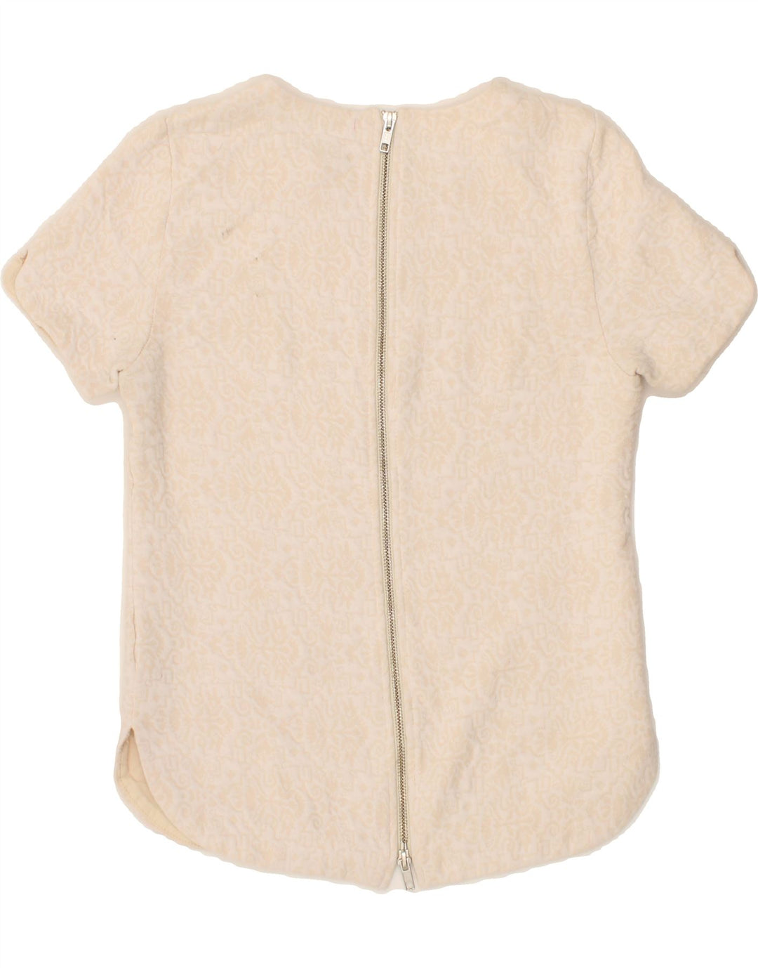 J. CREW Womens Abstract Pattern Blouse Top UK 6 XS Pink Cotton Vintage J. Crew and Second-Hand J. Crew from Messina Hembry 