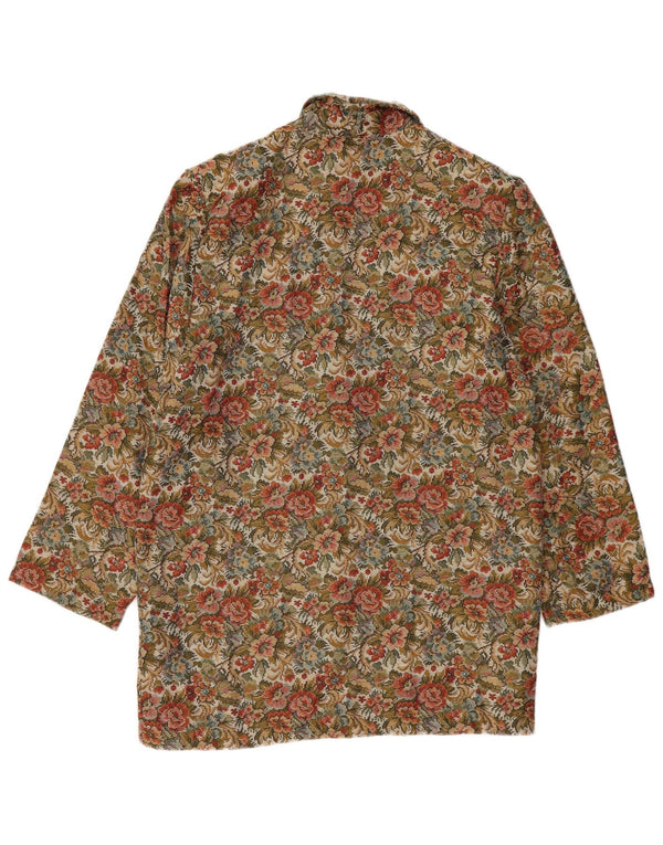 Vintage Womens 2 Button Blazer Jacket UK 14 Large Multicoloured Floral