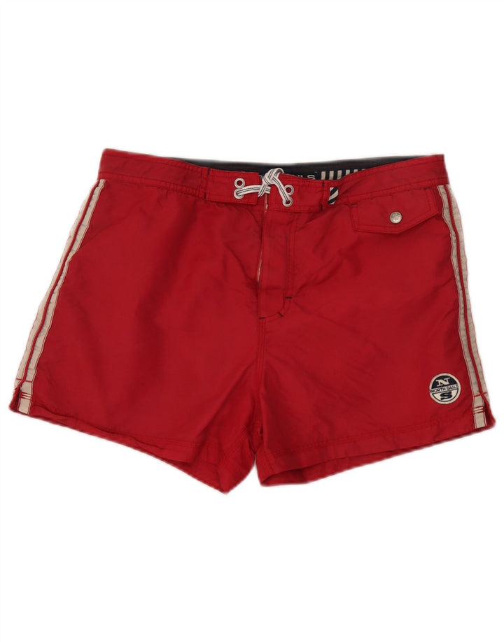 North Sails Mens Graphic Swimming Shorts Medium Red Polyamide
