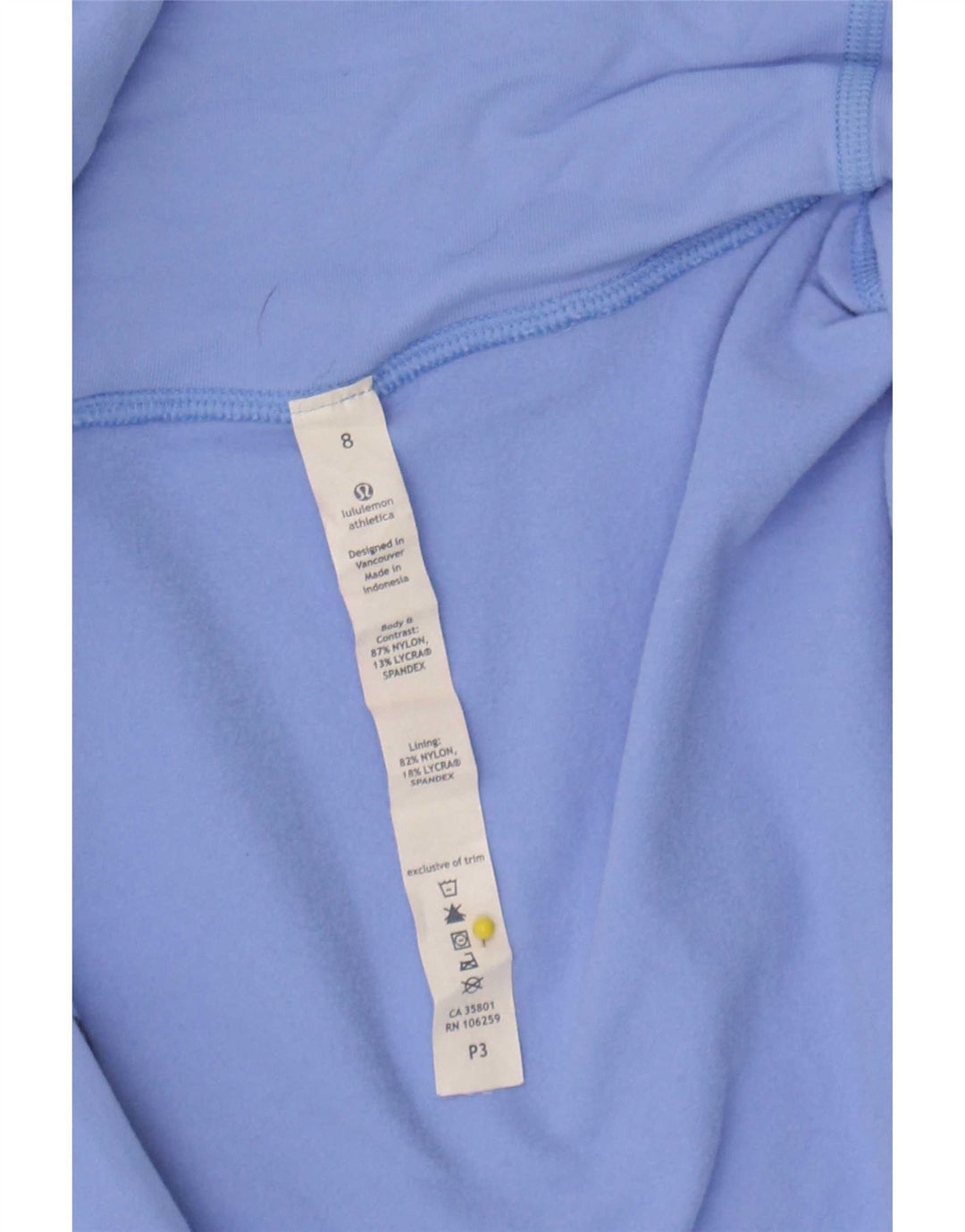 Lululemon Womens Graphic Zip Hoodie Sweater US 8 Medium Blue Nylon