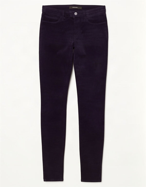 J Brand Womens Skinny Velvet Casual Trousers W29 L30 Purple Cotton