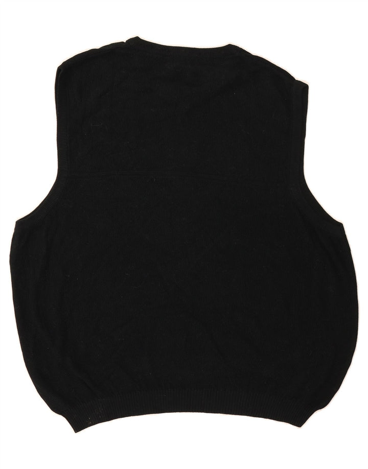 IZOD Mens Vest Tank Top XL Black Cotton Vintage Izod and Second-Hand Izod from Messina Hembry 