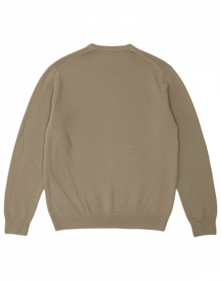 DOCKERS Mens V-Neck Jumper Sweater Large Grey Acrylic Vintage Dockers and Second-Hand Dockers from Messina Hembry 