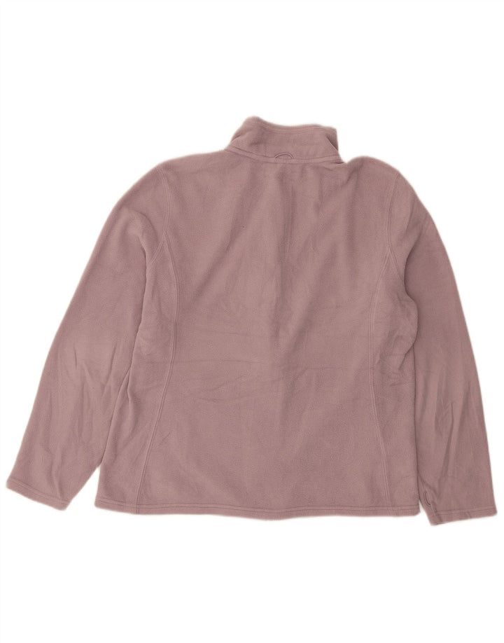 Eddie Bauer Womens Fleece Jacket UK 16 Large Purple Polyester