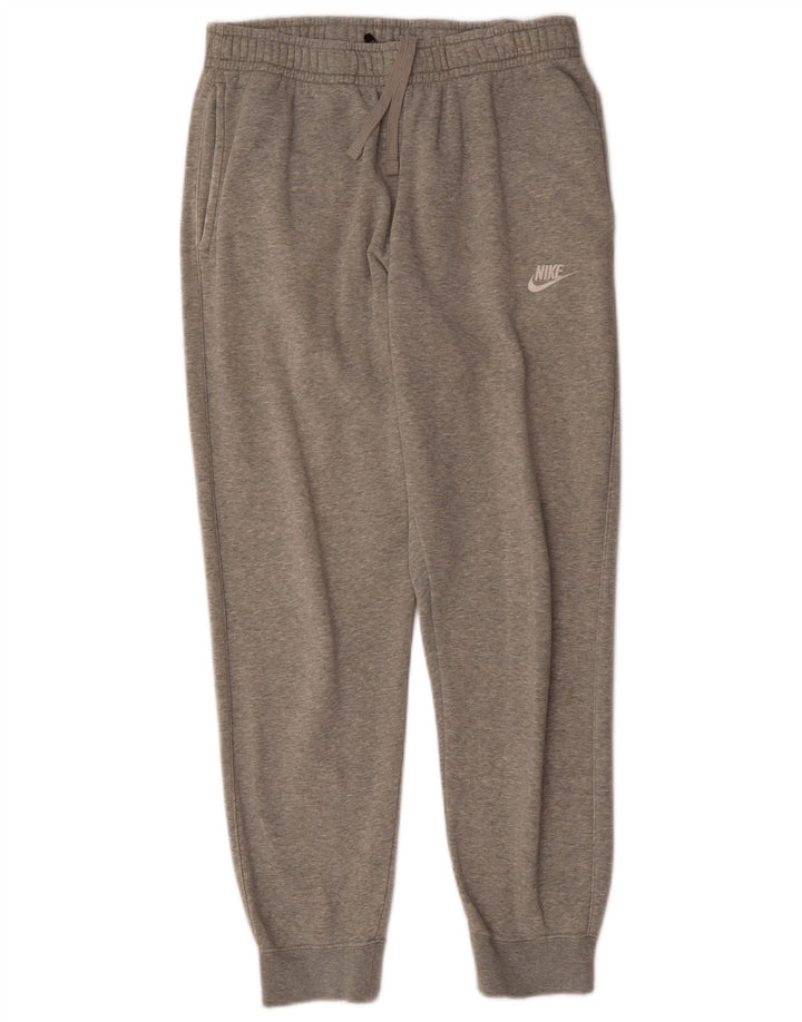 NIKE Mens Tracksuit Trousers Joggers Medium Grey Flecked Cotton