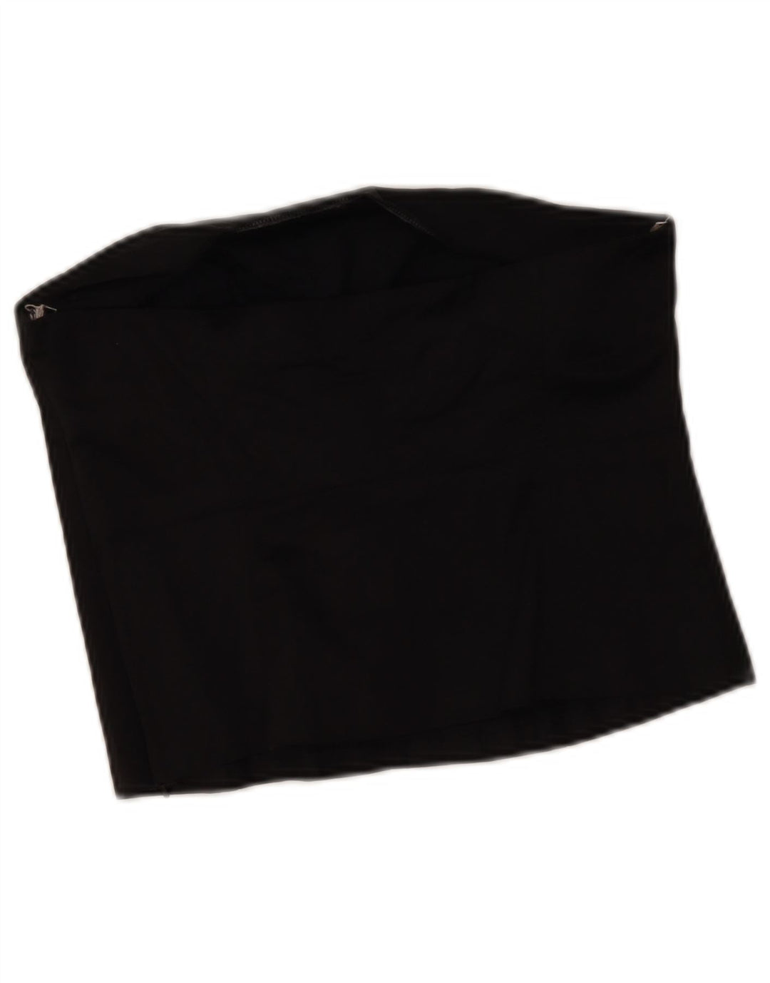 Oasis Womens Crop Strapless Top UK 12 Medium Black Cotton