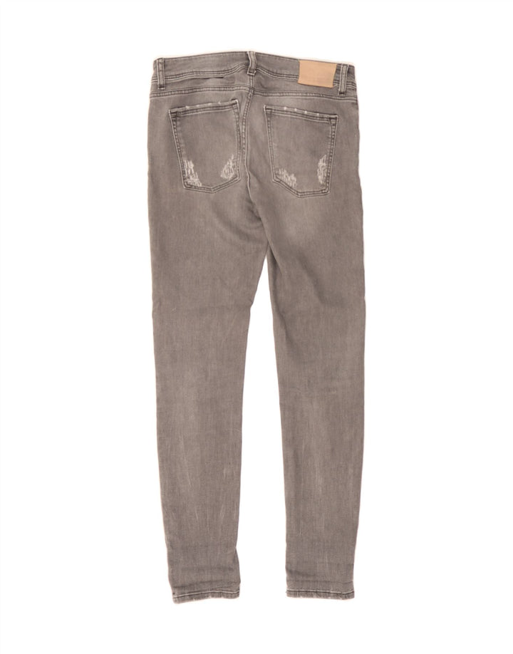 ZARA Womens Distressed Slim Jeans EU 38 Small W28 L30 Grey Vintage Zara and Second-Hand Zara from Messina Hembry 