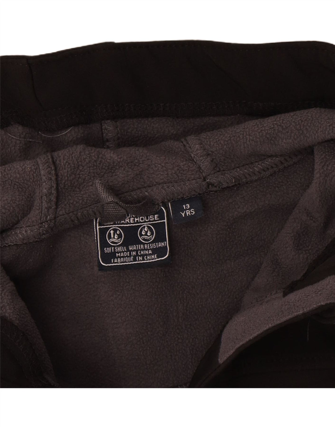 Mountain Warehouse Veste de Pluie à Capuche Garçon 12-13 Ans Noir Polyester