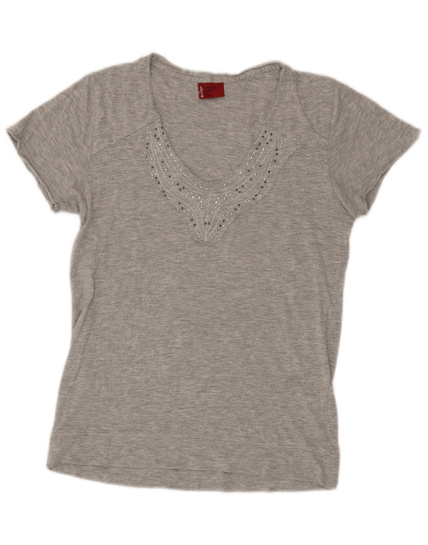 T-shirt da donna Levi's Top UK 14 grande cotone grigio