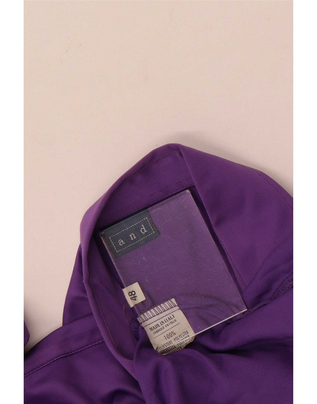 Y Blusa Camisa Mujer IT 48 XL Poliéster Morado