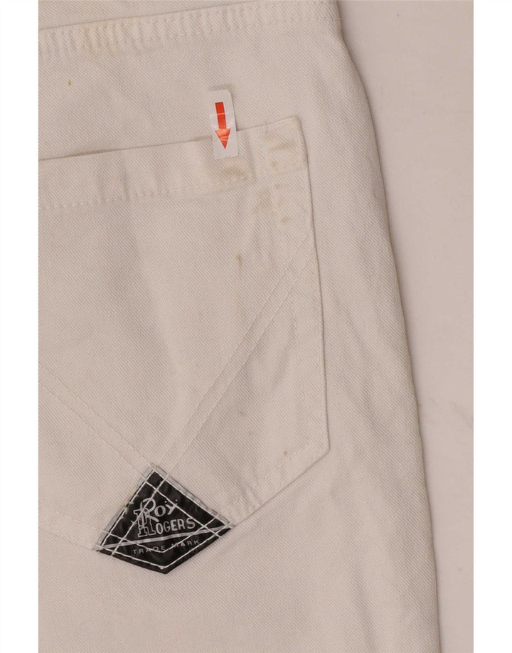 Roy Rogers Womens Denim Shorts IT 44 Medium W30 White Cotton
