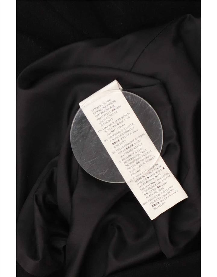 Abrigo Benetton para mujer UK 8 Small Black Wool