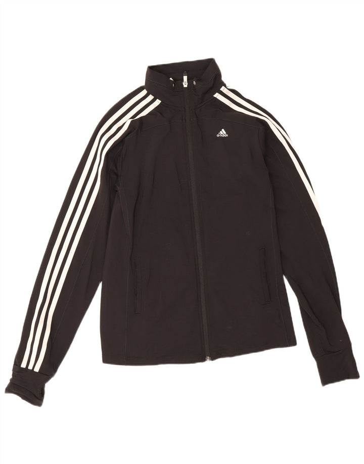 Adidas Womens Climacool Tracksuit Top Jacket UK 8/10 Small Black Nylon
