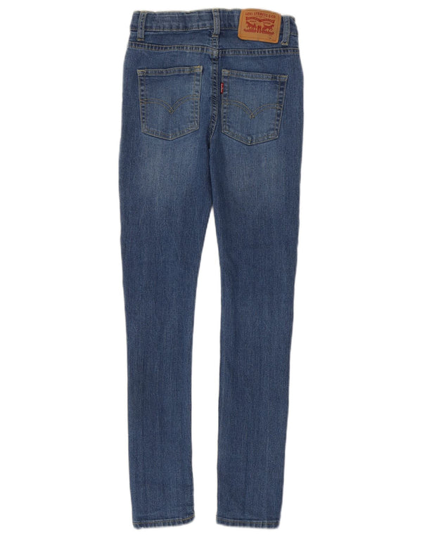 Jeans super skinny para meninos Levi's 11-12 anos W24 L27 algodão azul