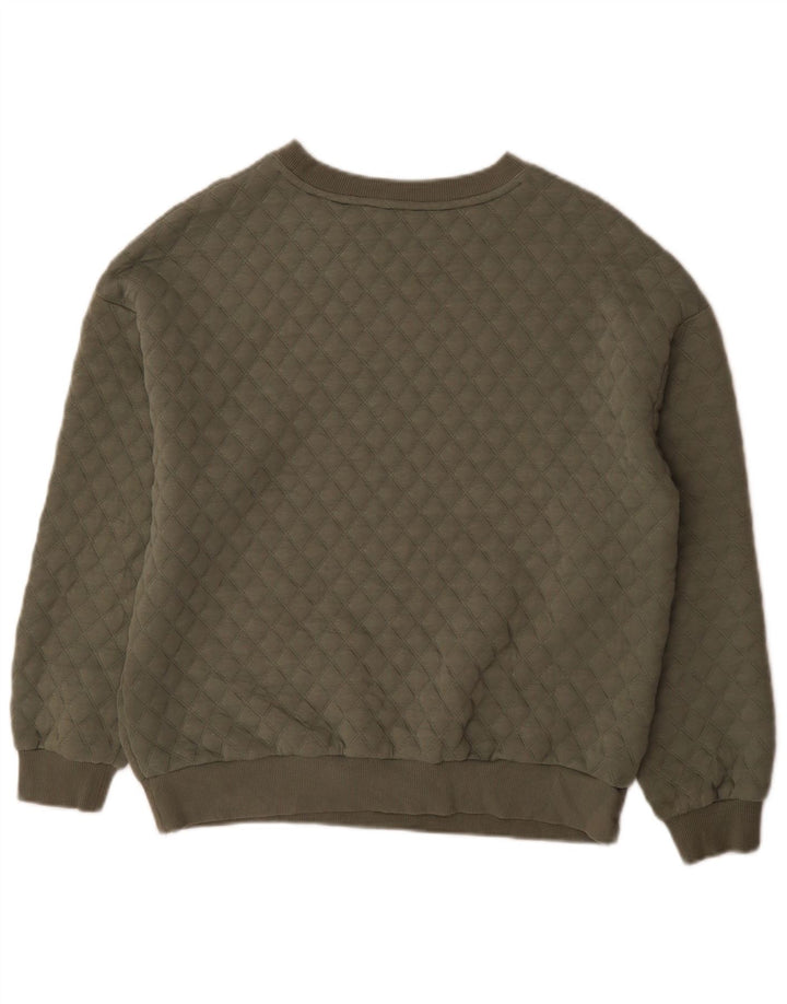 Marks & Spencer Womens Oversized Sweatshirt Jumper UK 12 Medium Khaki