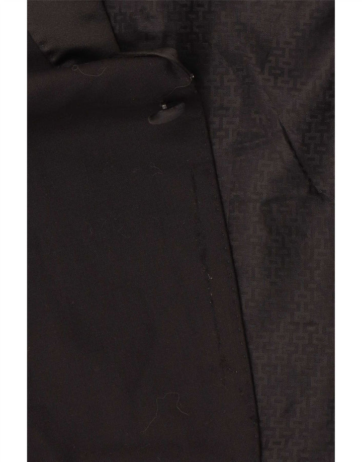 Giacca blazer a 1 bottone da uomo Marks & Spencer UK 46 XL nera in lana vergine