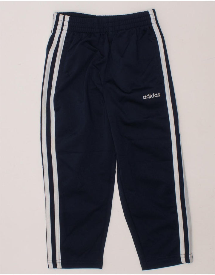 ADIDAS Boys Tracksuit Trousers 3-4 Years  Navy Blue Polyester Vintage Adidas and Second-Hand Adidas from Messina Hembry 