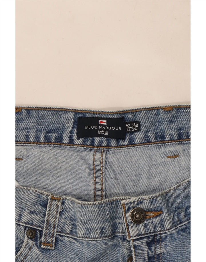 Marks & Spencer Mens Straight Jeans W38 L29 Blue Cotton