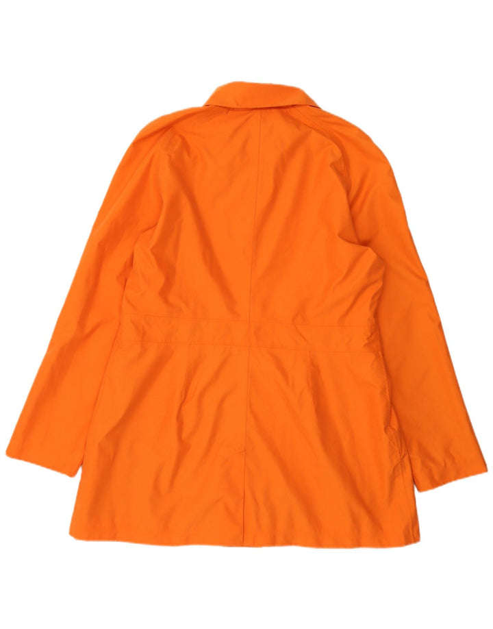 Lands End Womens 6 Button Blazer Jacket UK 16 Large Orange Polyester