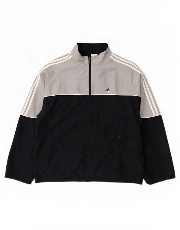 Adidas Veste de survêtement pour homme UK 46/48 XL Bleu marine Colourblock