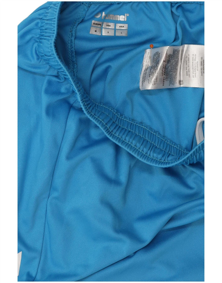 HUMMEL Mens Graphic Sport Shorts Small  Blue Polyester