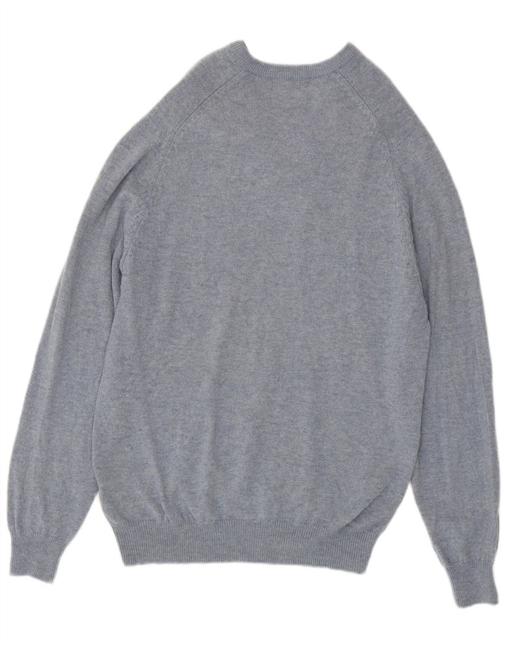 Marks & Spencer Mens Blue Harbour V-Neck Jumper Sweater Medium Blue