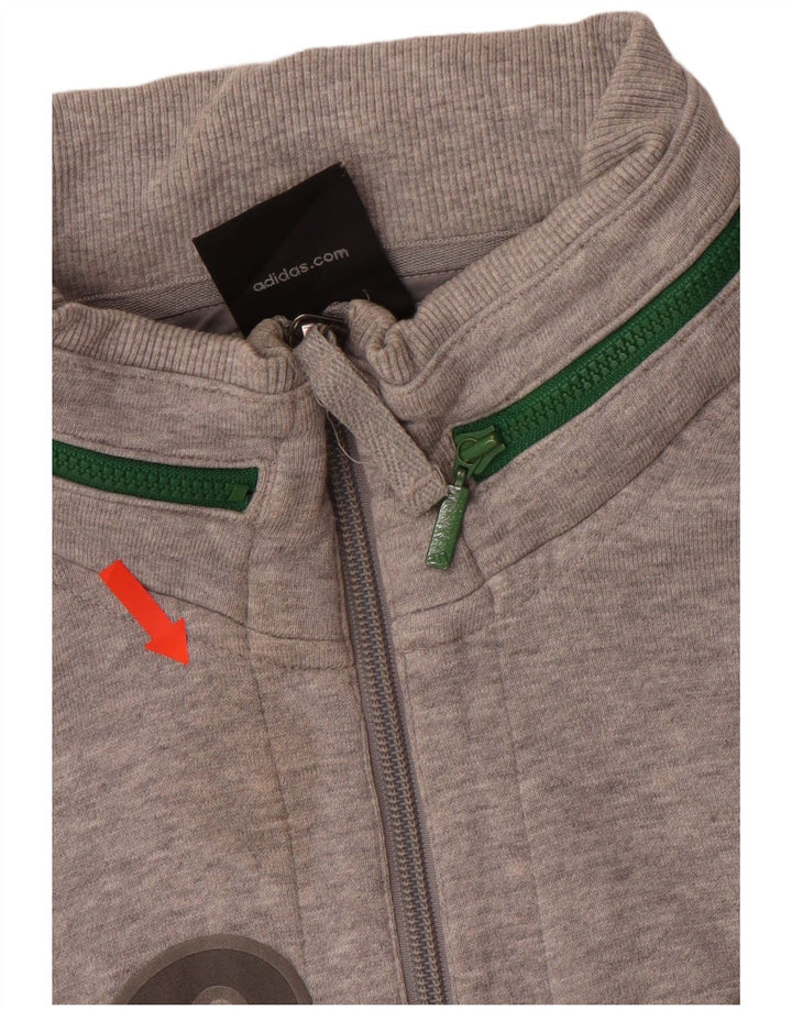 ADIDAS Mens State Adi Dassler Graphic Tracksuit Top Jacket Small Grey