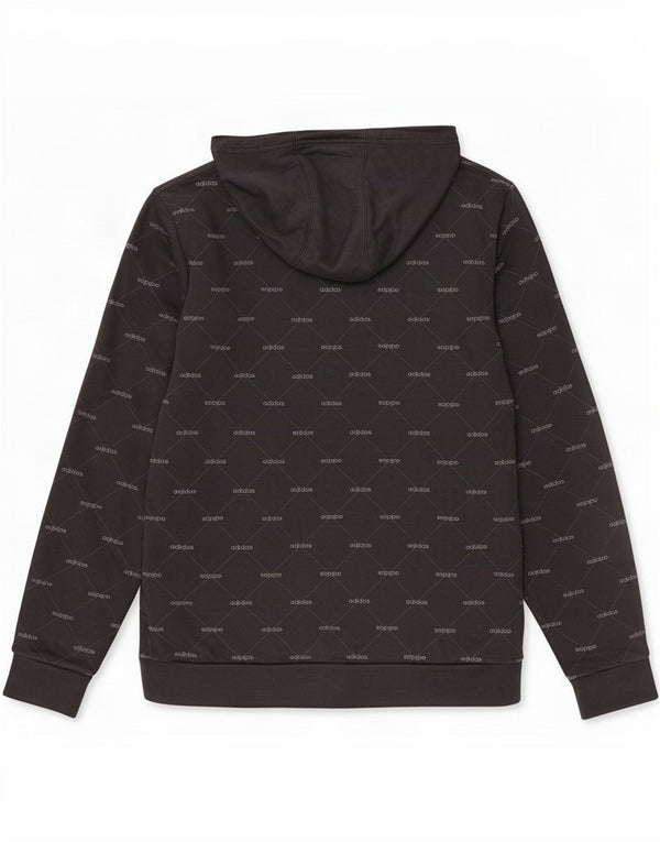 Felpa con cappuccio grafica da uomo Adidas XL in cotone nero