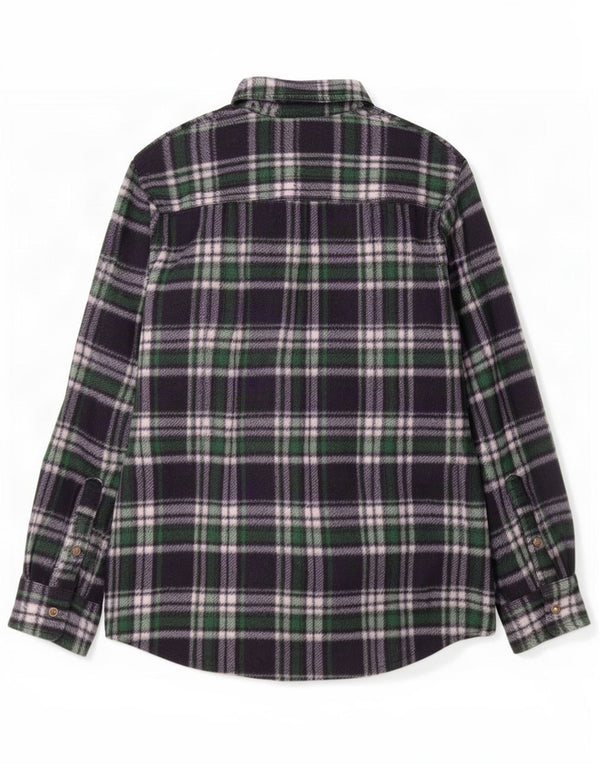 vintage Chemise polaire homme XL Bleu Marine Check Polyester