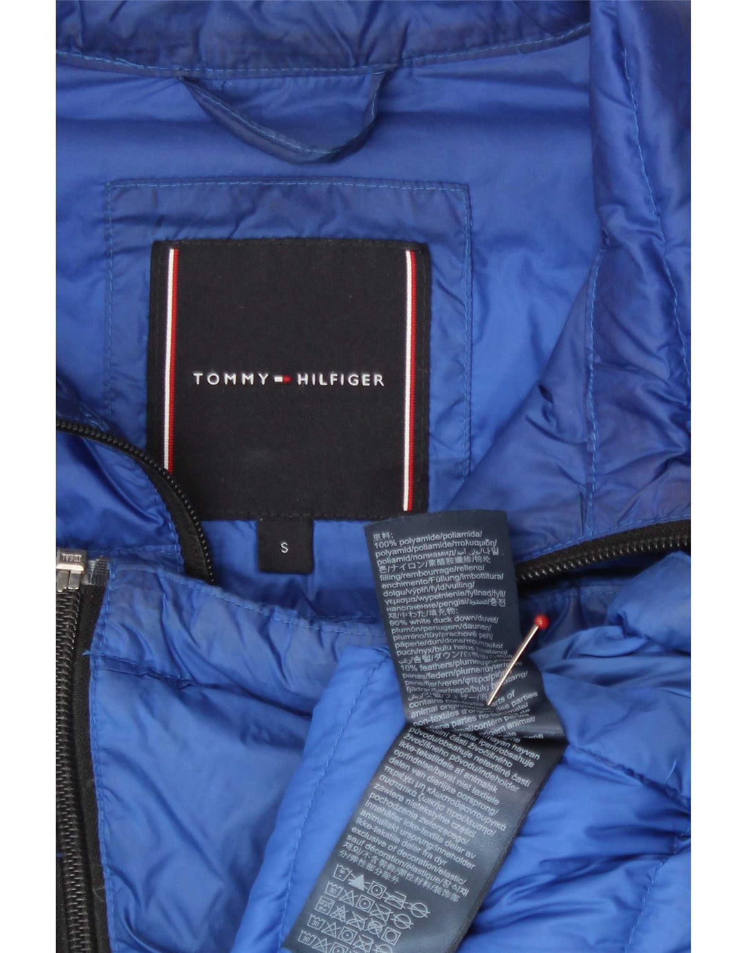 Tommy Hilfiger Ανδρικό μπουφάν με επένδυση UK 36 Small Blue Polyamide