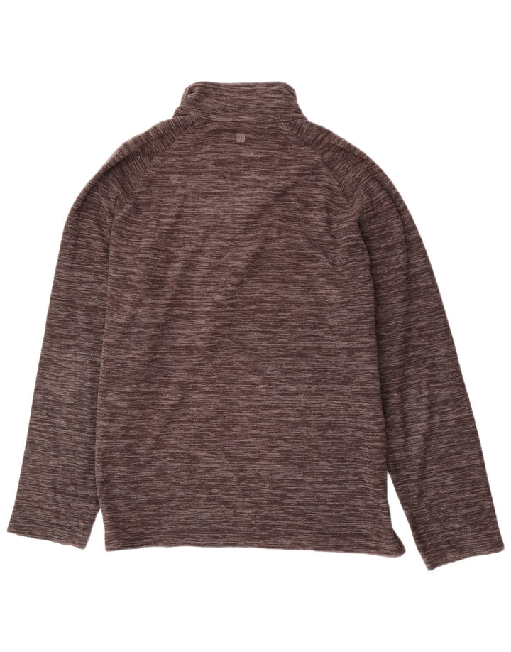 Mountain Warehouse Mens Zip Neck Fleece Jumper Large Grey Flecked Polyester