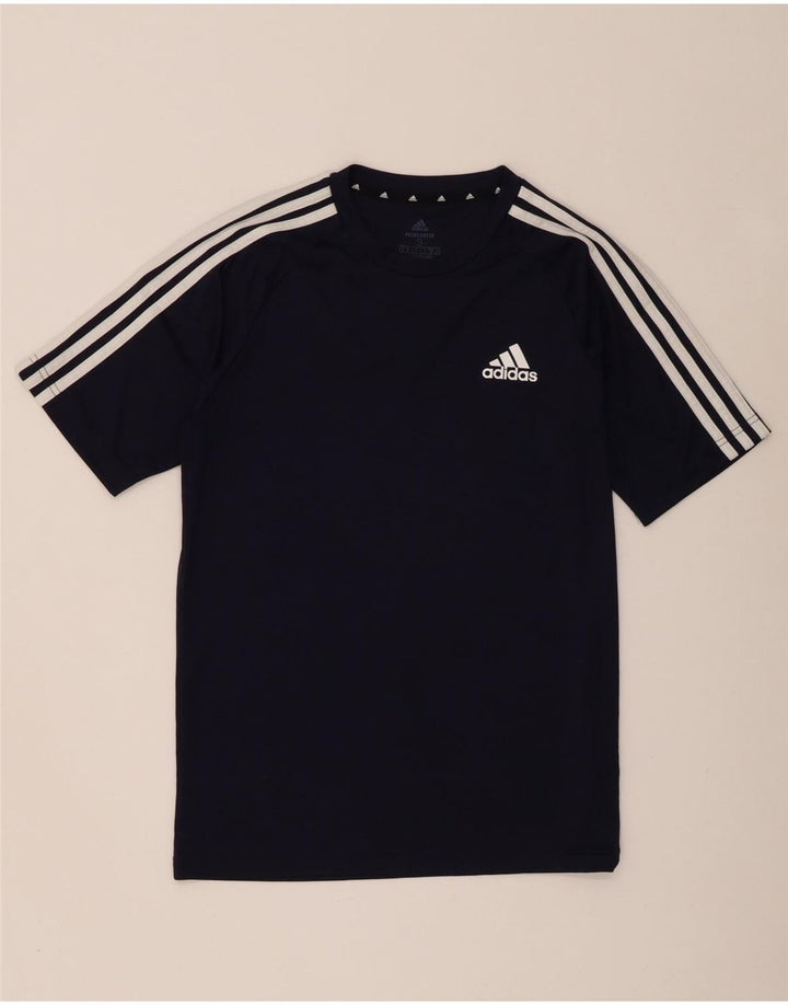 Adidas Mens Aeroready T-Shirt Top Small Navy Blue Polyester