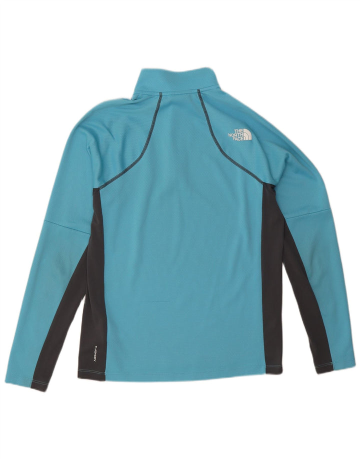 The North Face Mens Zip Neck Pullover Tracksuit Top Small Blue Colourblock