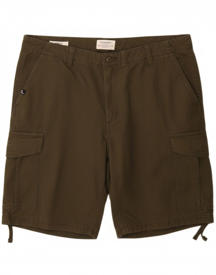 JACK & JONES Mens Regular Cargo Shorts XL W38  Green Cotton Vintage Jack & Jones and Second-Hand Jack & Jones from Messina Hembry 
