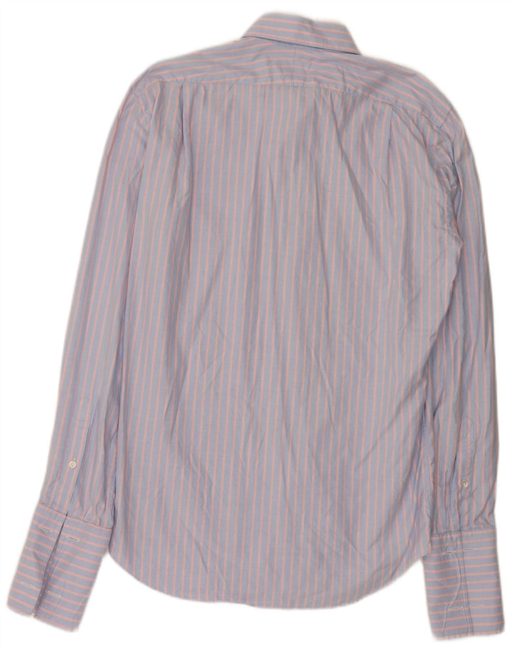 Hackett Mens Formal Shirt Medium Blue Striped