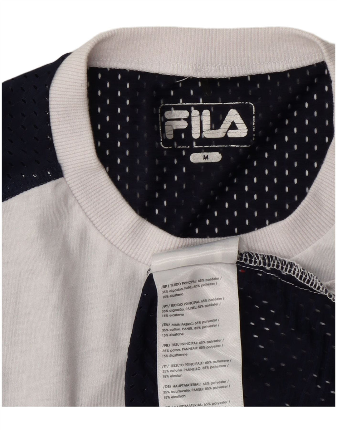 Maglietta grafica da donna Fila Top UK 14 Poliestere color block bianco medio