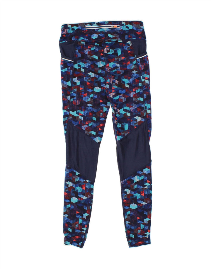 ATHLETA Womens Leggings UK 6 XS Blue Geometric Polyester Vintage Athleta and Second-Hand Athleta from Messina Hembry 